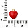 Brass Enamel Charms KK-P303-11G-3