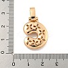 Brass Micro Pave Clear Cubic Zirconia Pendants KK-B099-01G-C-3