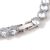 Brass with Cubic Zirconia Link Bracelets BJEW-Q350-01P-3
