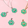 6Pcs 2 Colors Brass Pendants KK-BBC0021-45-6