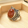 Natural Red Jasper Adjustable Rings RJEW-I108-02AS-06-2