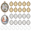DIY Oval Pendants Making Kits DIY-PH0032-17-1