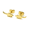 Cute Little Animal Theme 304 Stainless Steel Stud Earrings LS-EJEW-B041-03I-G-1