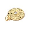 Rack Plating Brass Micro Pave Clear Cubic Zirconia Pendants KK-H431-21G-3