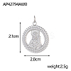 304 Stainless Steel Pendants STAS-OY002-20P-2