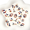 45Pcs 9 Styles Independence Day Alloy Enamel Pandants FIND-FS0004-09-3