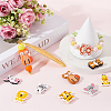 10Pcs 10 Styles Silicone Focal Beads SIL-SC0002-11-4