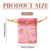 50Pcs Heart Printed Organza Bags OP-TADJ0001-01G-3