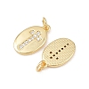 Brass Micro Pave Cubic Zirconia Pendants X-KK-G544-23G-2