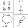 100Pcs 10 Styles Tibetan Style Alloy Pendants TIBEP-CJ0003-52-7