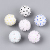 Handmade Polymer Clay Rhinestone with Resin Daisy Flower CLAY-T022-02A-1