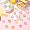 40Pcs 5 Colors Fruit Transparent Resin Cabochons CRES-CJ0001-85-6