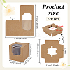 Cube Paper Cupcake Storage Boxes with Visible Window LS-BAKE-WH0002-002A-2