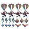 12Pcs 6 Style Alloy Pendants FIND-LS0001-36MC-2