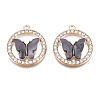 Alloy Rhinestone Pendants X1-PALLOY-S183-001A-RS-2