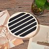 6-Slot Wood Finger Ring Display Plate EDIS-WH0012-09A-2
