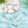 20Pcs Electroplated Natural Freshwater Shell Pendants PALLOY-GO00064-4