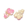Rack Plating Alloy Enamel Pendants ENAM-N056-428A-2
