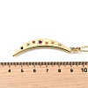 Brass Micro Pave Colorful Cubic Zirconia Moon Pendant Necklaces for Women NJEW-D311-02A-G-5