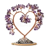 Natural Amethyst Chips Heart Tree Decorations PW-WG86934-04-1