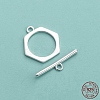 Rack Plating 925 Sterling Silver Toggle Clasps STER-NH0001-37S-1