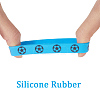 PVC Football Keychain & Silicone Cord Bracelets Jewelry Sets SJEW-GF0001-01-5