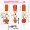 2Pcs Alloy PU Leather Pendant Keychain AJEW-SP0002-36-2