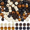 200Pcs 4 Colors Dyed Natural Maple Wood Beads WOOD-PA0001-02-1