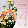 14Pcs 7 Colors Angel Glass & Alloy Wine Glass Charms AJEW-TA0001-69-6