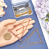5Pcs 5 Colors Alloy Hanging Chain Brooches FIND-GF0006-85-3