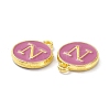 Golden Plated Alloy Enamel Charms ENAM-XCP0001-13N-3