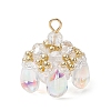 Glass & Seed Beads Pendants PALLOY-MZ00648-02-1