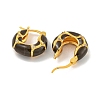 Rack Plating Brass Micro Pave Clear Cubic Zirconia Hoop Earring EJEW-C102-42G-02-2