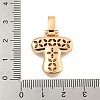 Brass Micro Pave Clear Cubic Zirconia Pendants KK-B099-01G-T-3