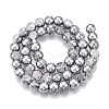 Electroplated Crackle Glass Beads Strands EGLA-N014-8mm-03-2