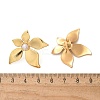 304 Stainless Steel & ABS Plastic Imitation Pearl Flower Stud Earrings LS-EJEW-S253-23G-2