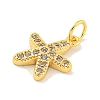 Rack Plating Brass Micro Pave Clear Cubic Zirconia Pendants KK-B093-02H-G-2
