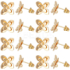 Beebeecraft 20Pcs Brass Stud Earring Findings KK-BBC0010-85-1