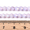 Anti-Tarnish Electroplate Bicone Glass Beads Strands X-EGLA-T021-4mm-16-01-6