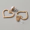 Plastic Imitation Pearl Beaded Geometry Dangle Stud Earrings EJEW-WH0013-57C-2