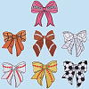 7Pcs 7 Styles Polyester Embroidery Iron on Clothing Patches PATC-GF0001-63-6