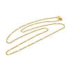 2mm Rack Plating Brass Twisted Chain Necklaces for Women Men MAK-L044-61G-1