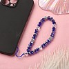 Rondelle Glass & Polymer Clay Rhinestone Beads Phone Hand Strap Chains HJEW-YW0001-05B-5