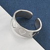 304 Stainless Steel Open Cuff Rings for Women RJEW-A079-05C-P-1