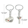 Valentine's Day Key & Heart Alloy Split Keychain KEYC-YW00054-3