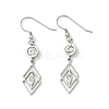 304 Stainless Steel Rhombus Dangle Earrings EJEW-Z129-12G-01-4