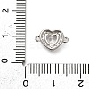 925 Sterling Silver Micro Pave Cubic Zirconia Connector Charms STER-U009-03P-03-3