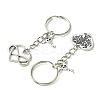 Valentine's Day Heart Alloy Pendant Keychain KEYC-FS0001-03-2