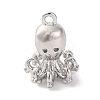 Brass Pendants With Clear Cubic Zirconia KK-S403-01P-2