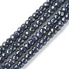 Synthetic Blue Goldstone Beads Strands G-F748-O02-01-1